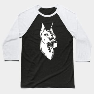 White dobermann Baseball T-Shirt